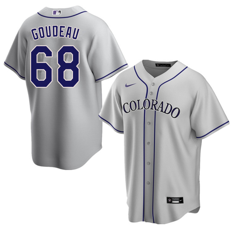 Nike Men #68 Ashton Goudeau Colorado Rockies Baseball Jerseys Sale-Gray